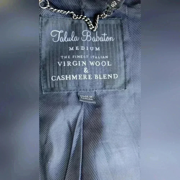 Aritzia Babaton Women's Bromley Military Long Wool/Cashmere Blend Coat Medium - Picture 4 of 5